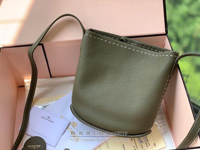 DELVAUX女包 Delvaux Pin春夏系列 德爾沃女手提包 D00315迷彩綠 Delvaux女單肩包  fcs1323